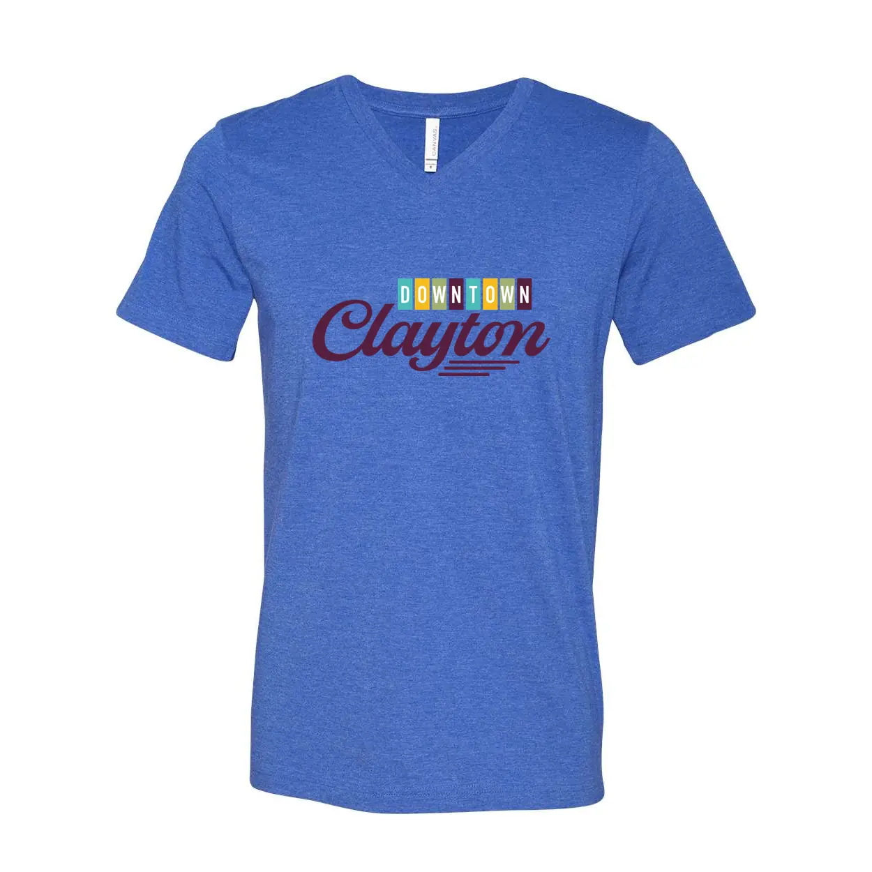 Downtown Clayton Logo Adult V-Neck - Image 1