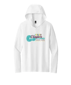 Downtown Clayton Concert Series Logo Adult Long Sleeve Hooded Tee