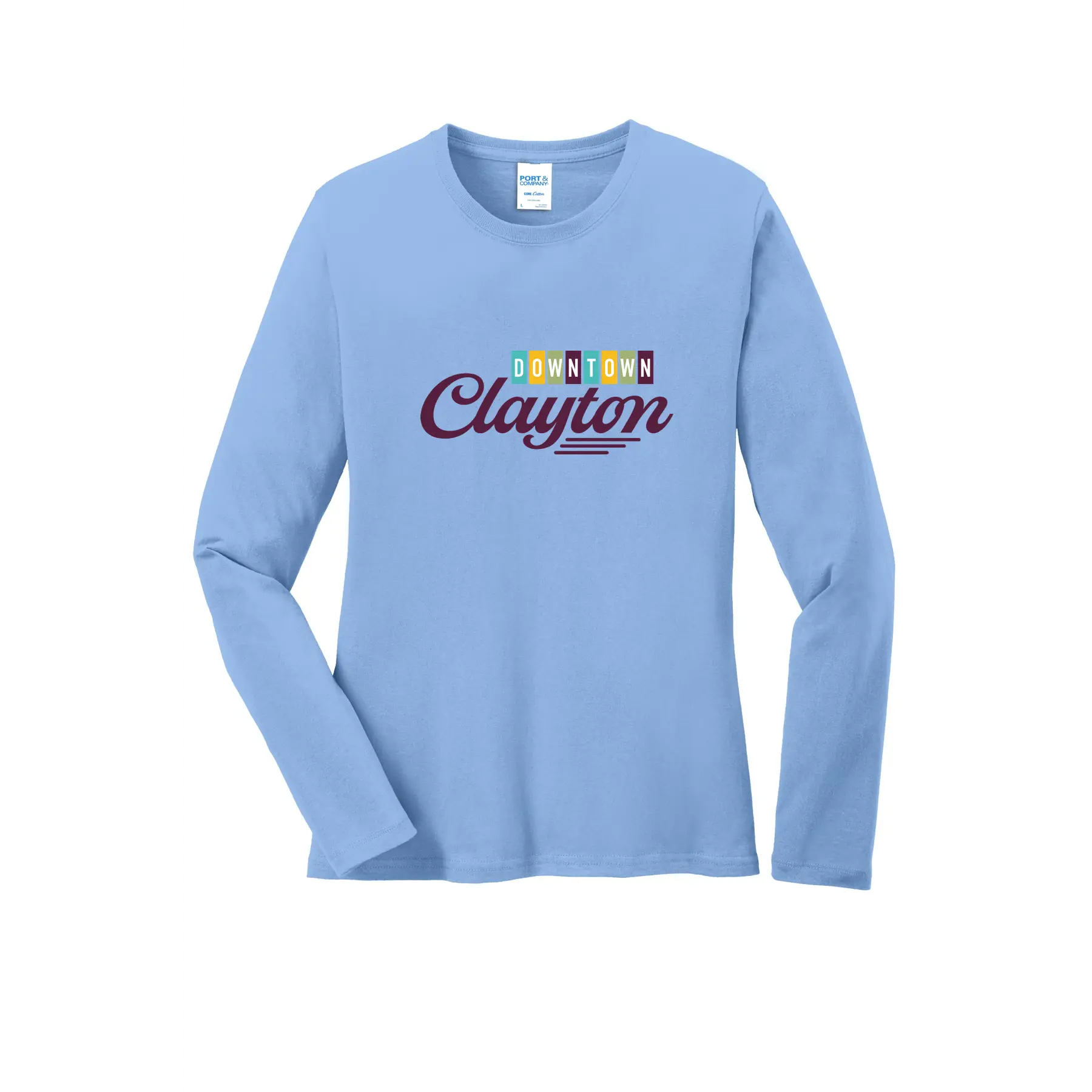 Downtown Clayton Logo Ladies Long Sleeves - Image 1