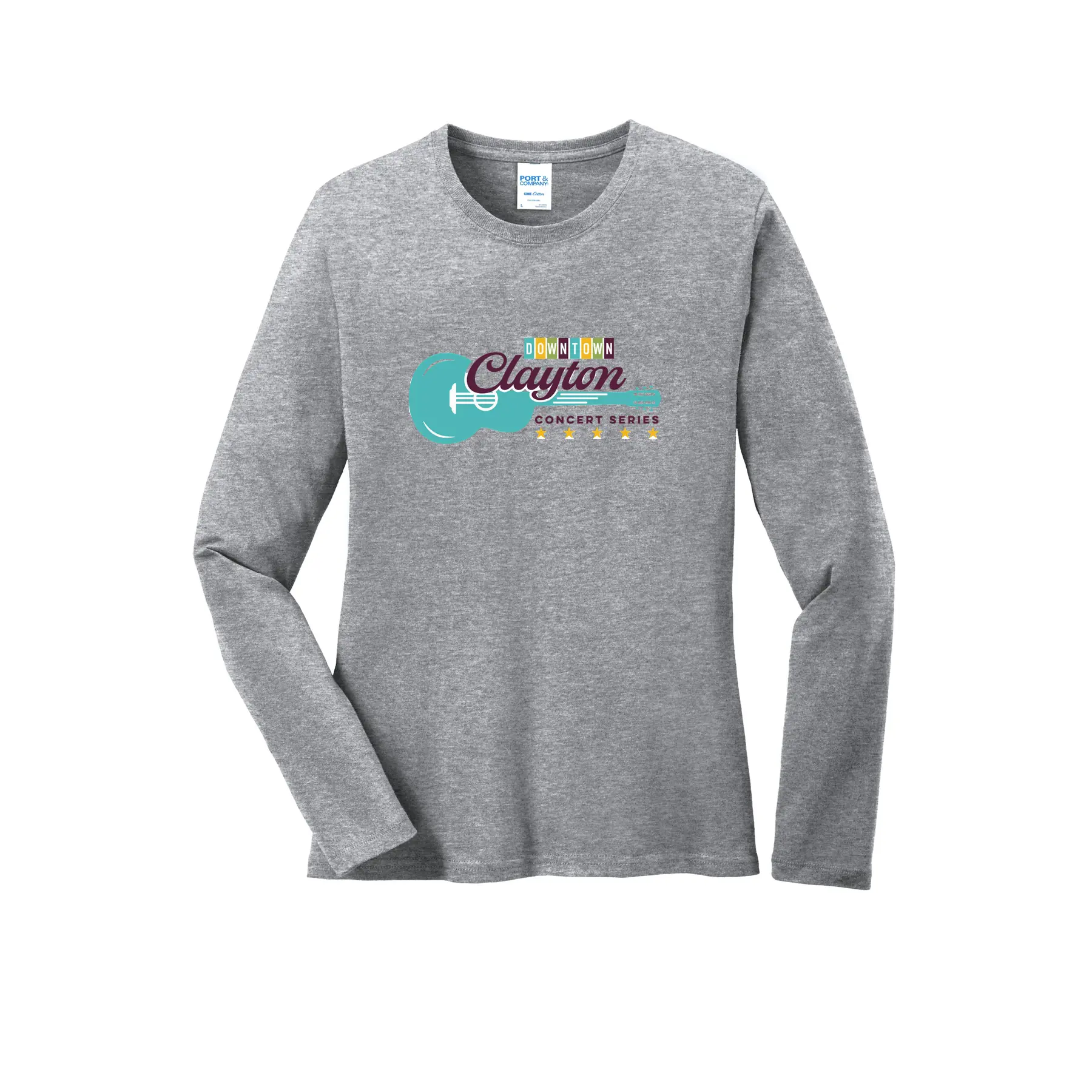 Downtown Clayton Concert Series Logo Ladies Long Sleeves - Image 1